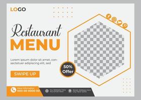 corporate horizontal flyer template vector