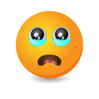 3d emoji png expressão com triste face