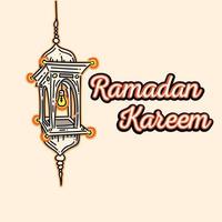 Ramadán kareem obra de arte vector ilustración