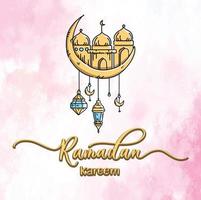 Ramadán kareem vector ilustración diseño