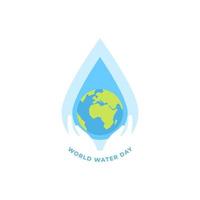 World Water Day Simple Illustration With Negative Space Design vector