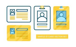 Simple ID Card Vector Icon Set