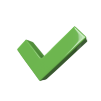 Yes confirmed approved ok correct sign 3d icon render illustration. Interface button isolated png