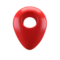 3D icon Realistic Style red glossy Location map pin gps pointer markers illustration for destination. Geo tag isolated transparent png
