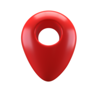 3D icon Realistic Style red glossy Location map pin gps pointer markers illustration for destination. Geo tag isolated transparent png