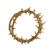 corona di spine di Gesù Cristo. religione Pasqua simbolo salvezza. 3d icona grafico disegno isolato trasparente png