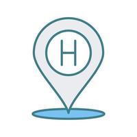 Hotel Location Vector Icon