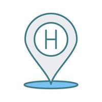 Hotel Location Vector Icon