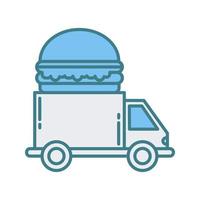 Fast Food Truck Vector Icon