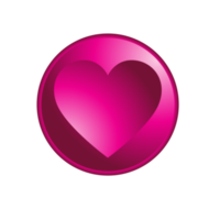 Realistic 3d design icon heart symbol love png