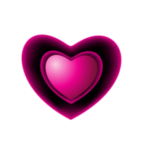 Realistic 3d design icon heart symbol love png