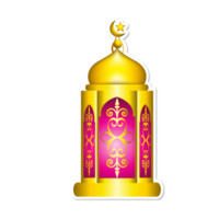 3d cartoon Islamic decor object element set of Ramadan Kareem design png