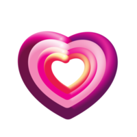 réaliste 3d conception icône cœur symbole l'amour png