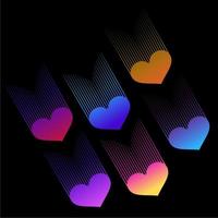 heart with arrow or Love Geometric vector