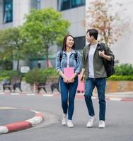 Two Asian student at school photo