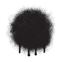 Black spray paint graffiti with splatter and drip. vector