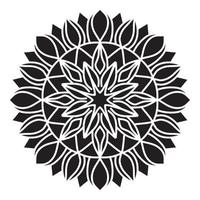 Mandala pattern stencil abstract floral ornament vector