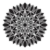 Mandala pattern stencil abstract floral ornament vector