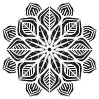 Mandala pattern stencil abstract floral ornament vector