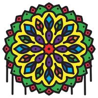 Abstract floral ornament graffiti Mandala pattern vector
