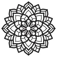 Mandala pattern abstract floral ornament vector