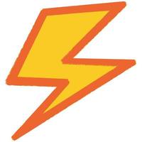 lightning bolt painting using a paint brush vector