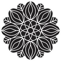 Mandala pattern stencil abstract floral ornament vector