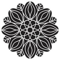 Mandala pattern stencil abstract floral ornament vector