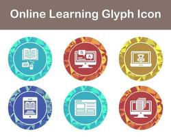 Online Learning Vector Icon Set