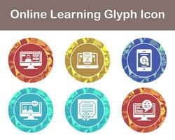 Online Learning Vector Icon Set