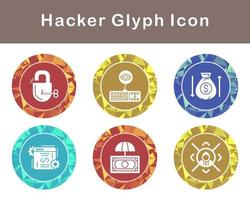 conjunto de iconos de vector de hacker