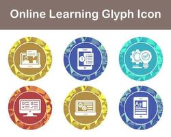 Online Learning Vector Icon Set