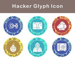 conjunto de iconos de vector de hacker