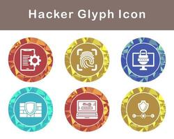 conjunto de iconos de vector de hacker