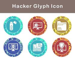 conjunto de iconos de vector de hacker