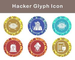 conjunto de iconos de vector de hacker