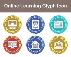 Online Learning Vector Icon Set