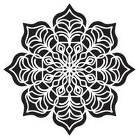 Mandala pattern stencil abstract floral ornament vector