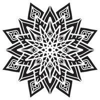 Mandala pattern stencil abstract floral ornament vector