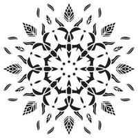 mandala modelo plantilla resumen floral ornamento vector