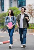 Two Asian student at school photo