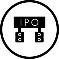 ipo único vector icono