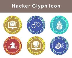 conjunto de iconos de vector de hacker