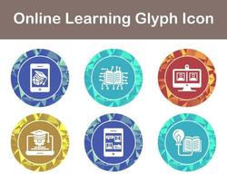 Online Learning Vector Icon Set