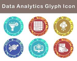 datos analítica vector icono conjunto