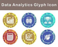 datos analítica vector icono conjunto