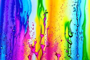 Abstract streaks of rainbow paint explosion ink pattern texture art paper photo