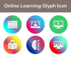 Online Learning Vector Icon Set