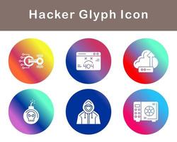 conjunto de iconos de vector de hacker