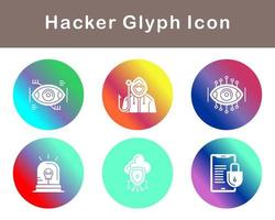 conjunto de iconos de vector de hacker